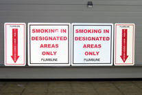 Smoking in designated area only