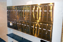 Postal boxes lettering