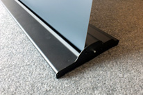 Premium black retractable banner stand