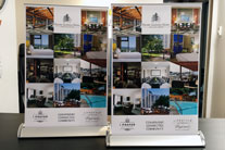 Table top  retractable banner stand