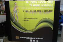  Portable trade show display, wi, matte laminated panels