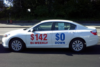 Westwood Honda removable vinyl Vehicle graphics, Burnaby, Vancouver area