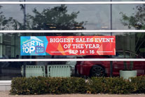 Removable temporary, printed window graphics