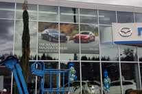 Temporary removable window vinyl graphics