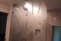 Frosted cut vinyl window graphics