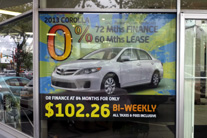 Perforated one way vision vinyl