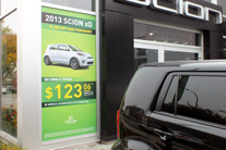 Printed, matte laminated, window graphics